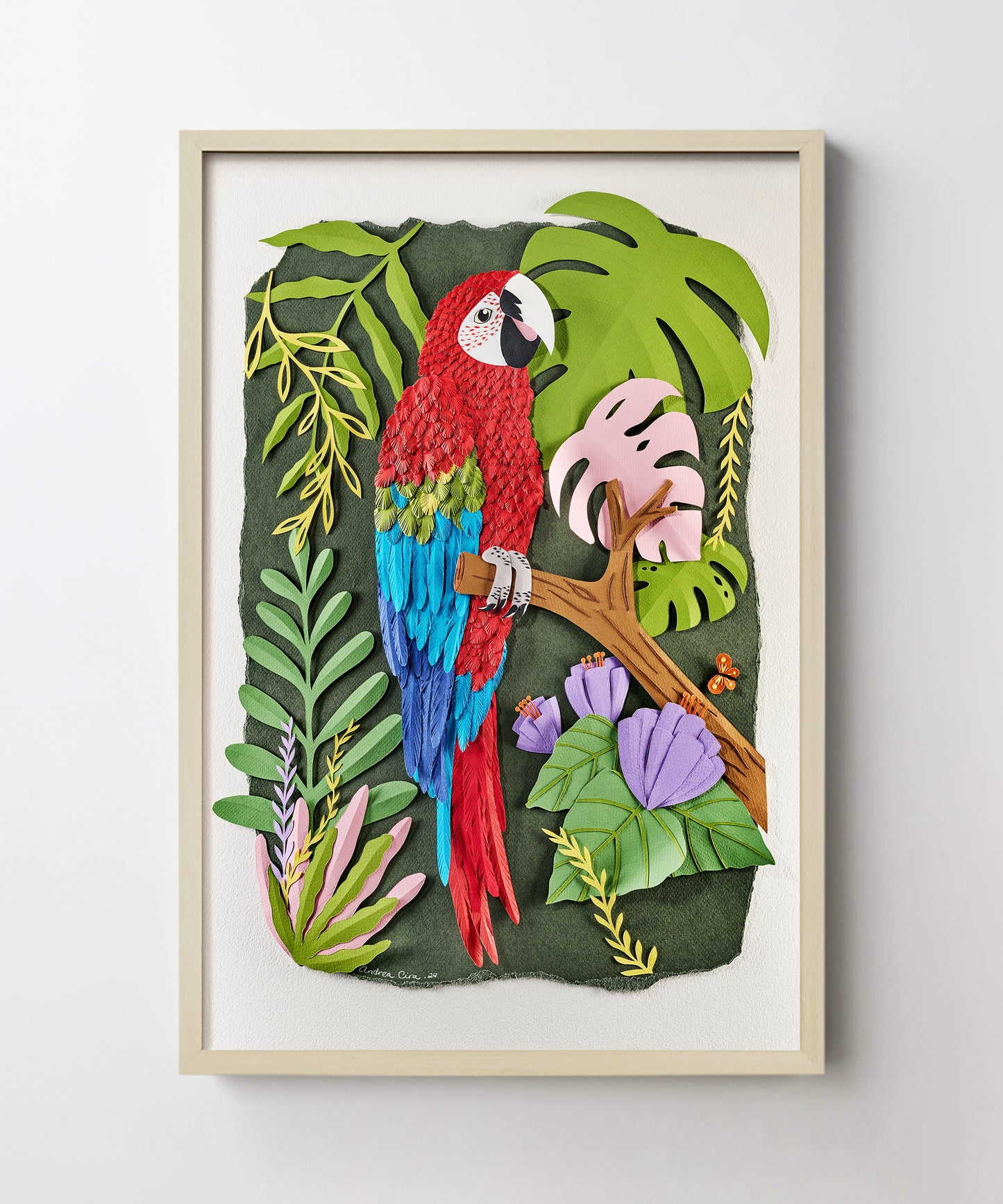 Red Macaw by Andrea Cira