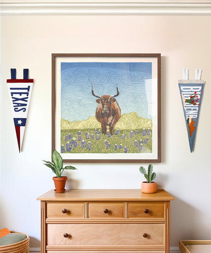 Blue Bonnet Bull by Bryan Peterson