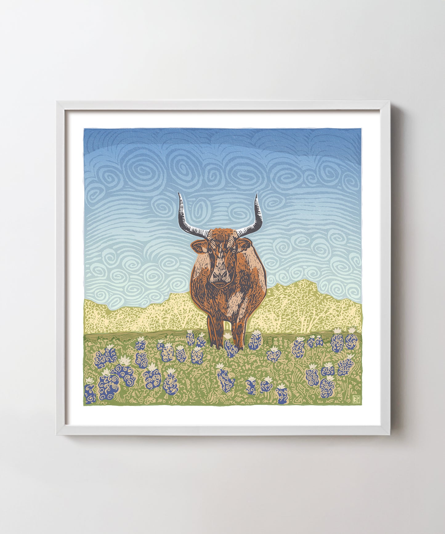 Blue Bonnet Bull by Bryan Peterson