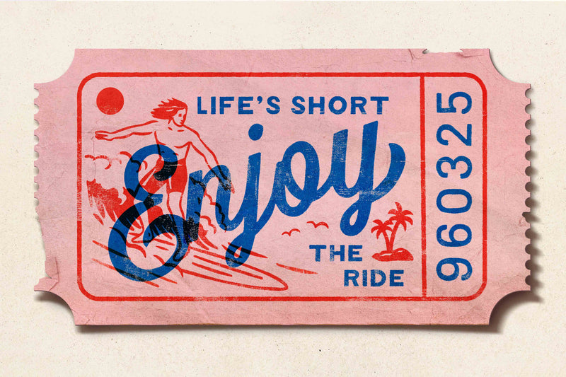 Life's Short, Enjoy the Ride - Coastal by LVG Studio