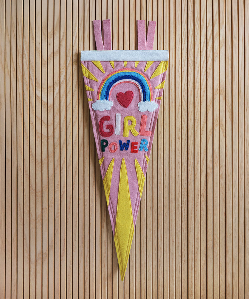 Girl Power Felt Pennant  by LVG Studio
