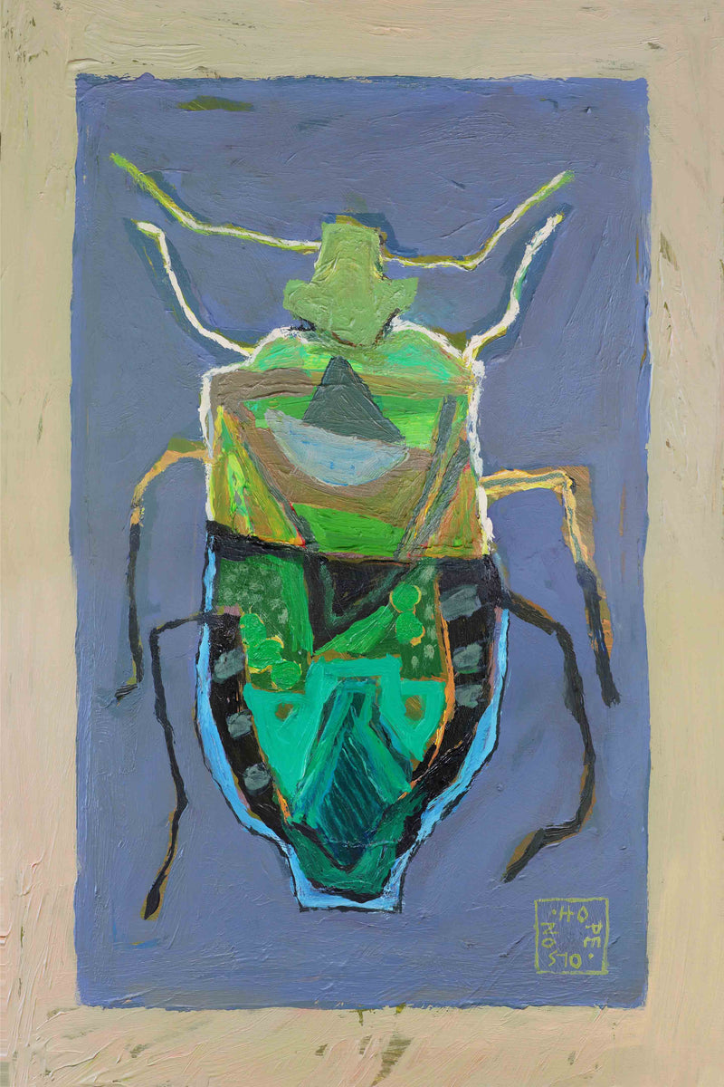 Beetle On Blue by Hope Olson