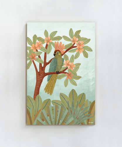 Parrot In Hibiscus Tree by Karina Jambrak