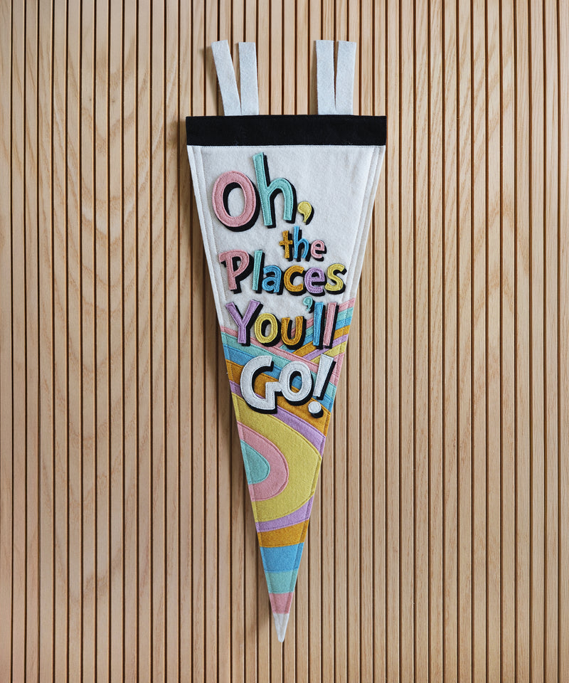 Oh, the Places You'll Go! Felt Pennant  by LVG Studio