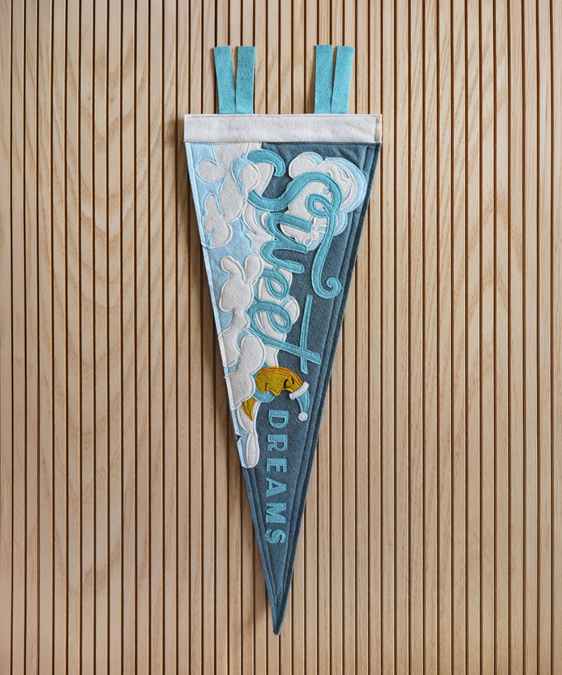 Sweet Dreams Felt Pennant  by LVG Studio