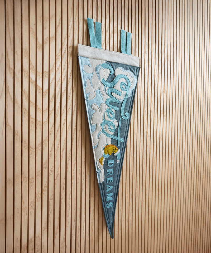 Sweet Dreams Felt Pennant  by LVG Studio